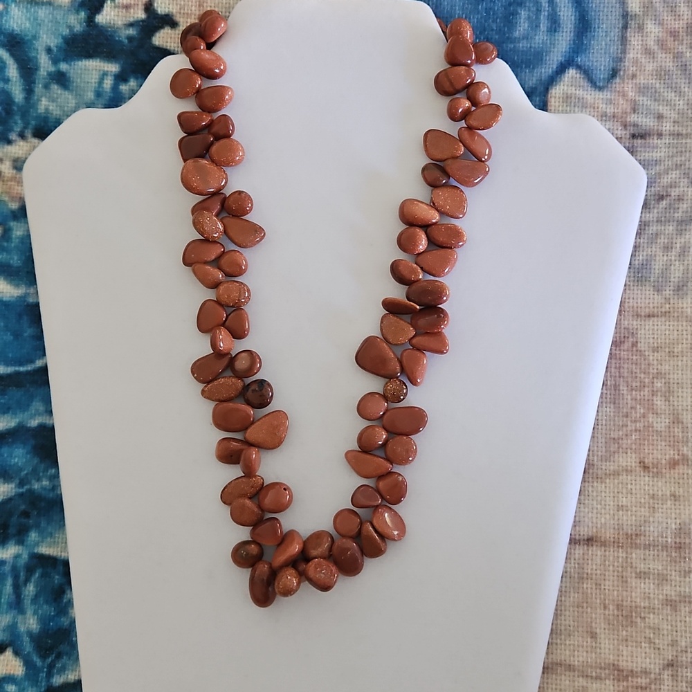 Goldstone Beaded Necklace
